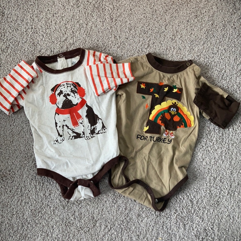Holiday onesie bundle. “T For Turkey”